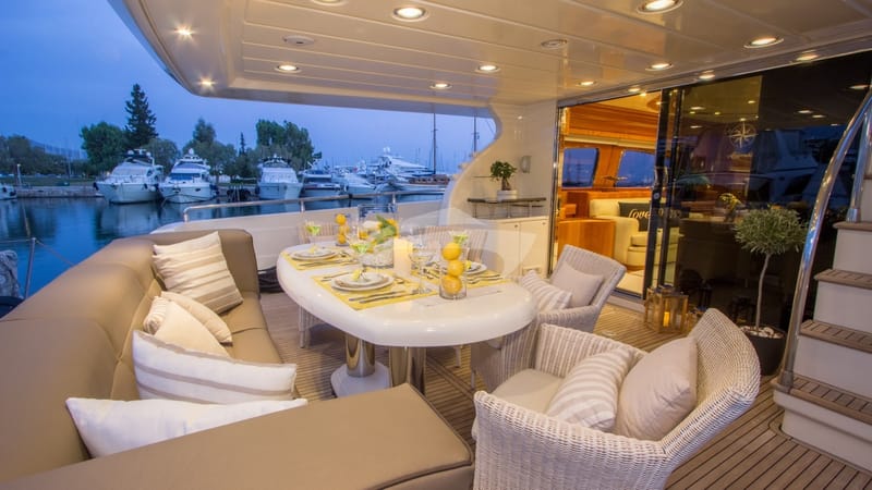 Motor Yacht Amoraki Aft Deck