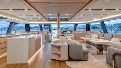 Main saloon and galley