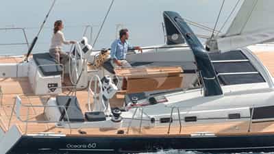 Spacious sailing cockpit