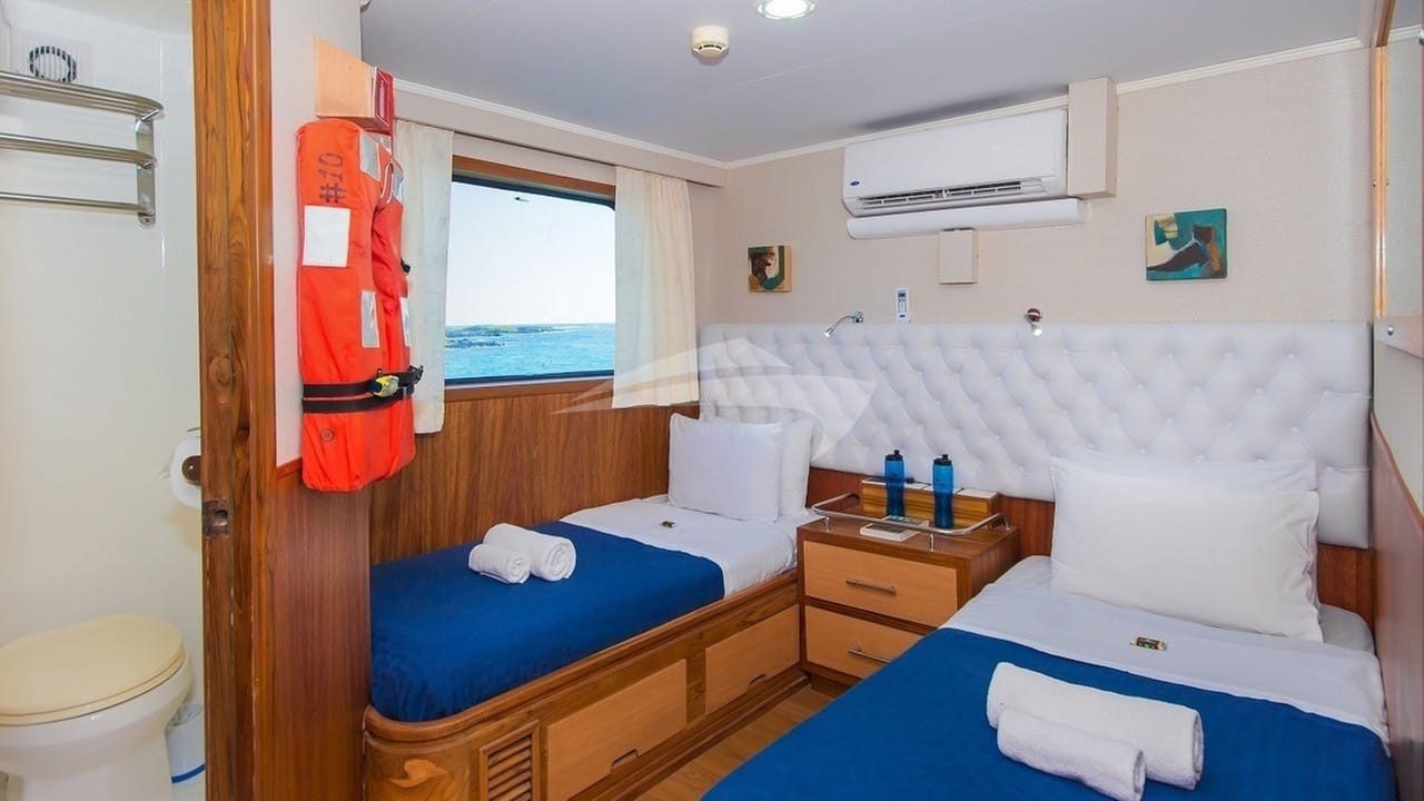 Upper deck twin cabin