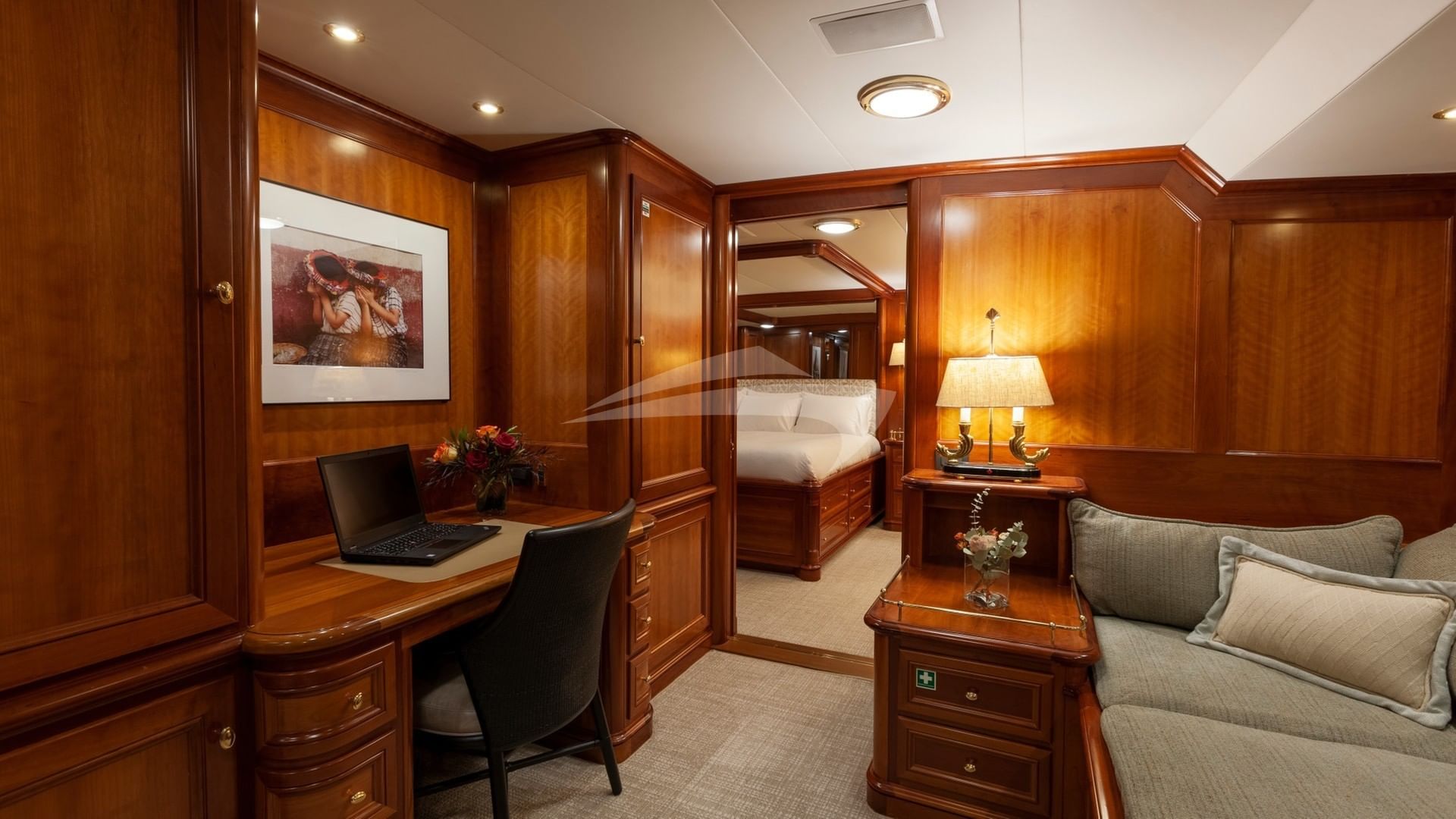 Study attached to Master - can be converted to an additional stateroom with own entrance and head