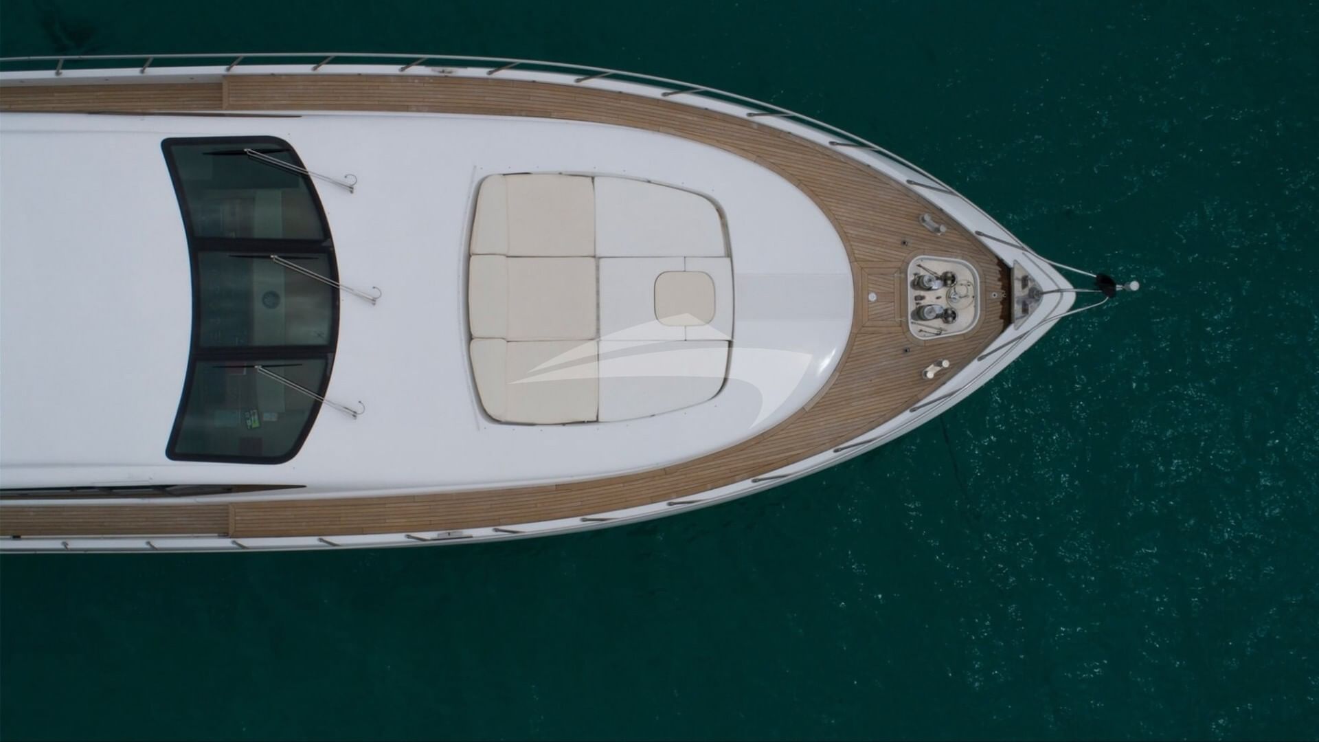 Fore deck and sunbeds