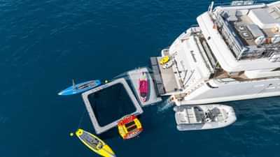 Netted sea pool and toys