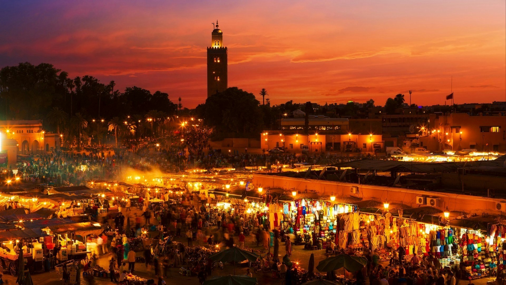 Djemaa el-Fnaa is a famous square and market place in Marrakesh's medina quarter