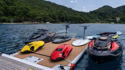 Swim platform and toys