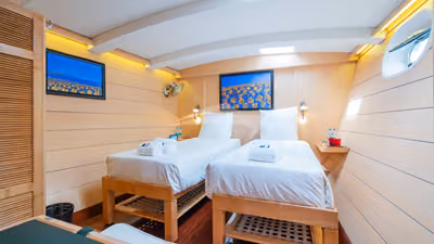 Guest double stateroom convertible to twin