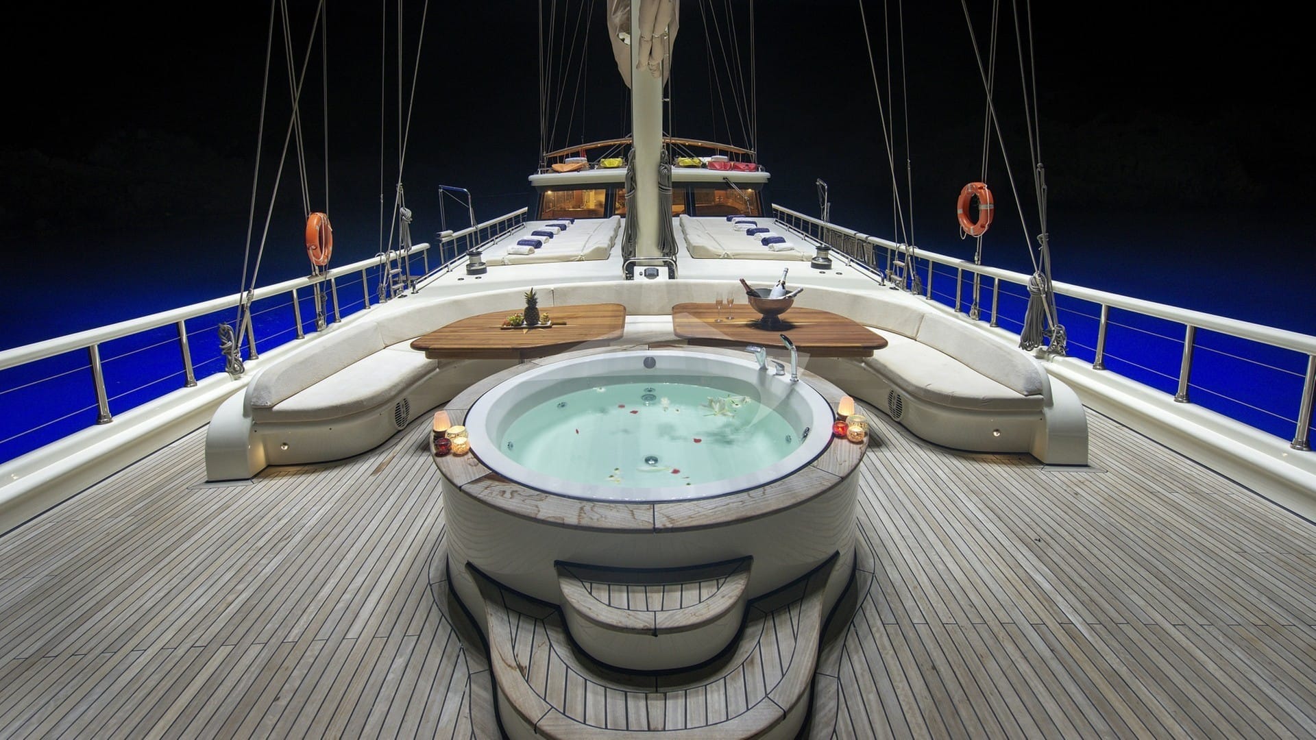 Deck Jacuzzi at Night