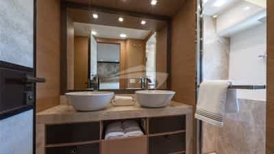 Double stateroom is en suite with shower
