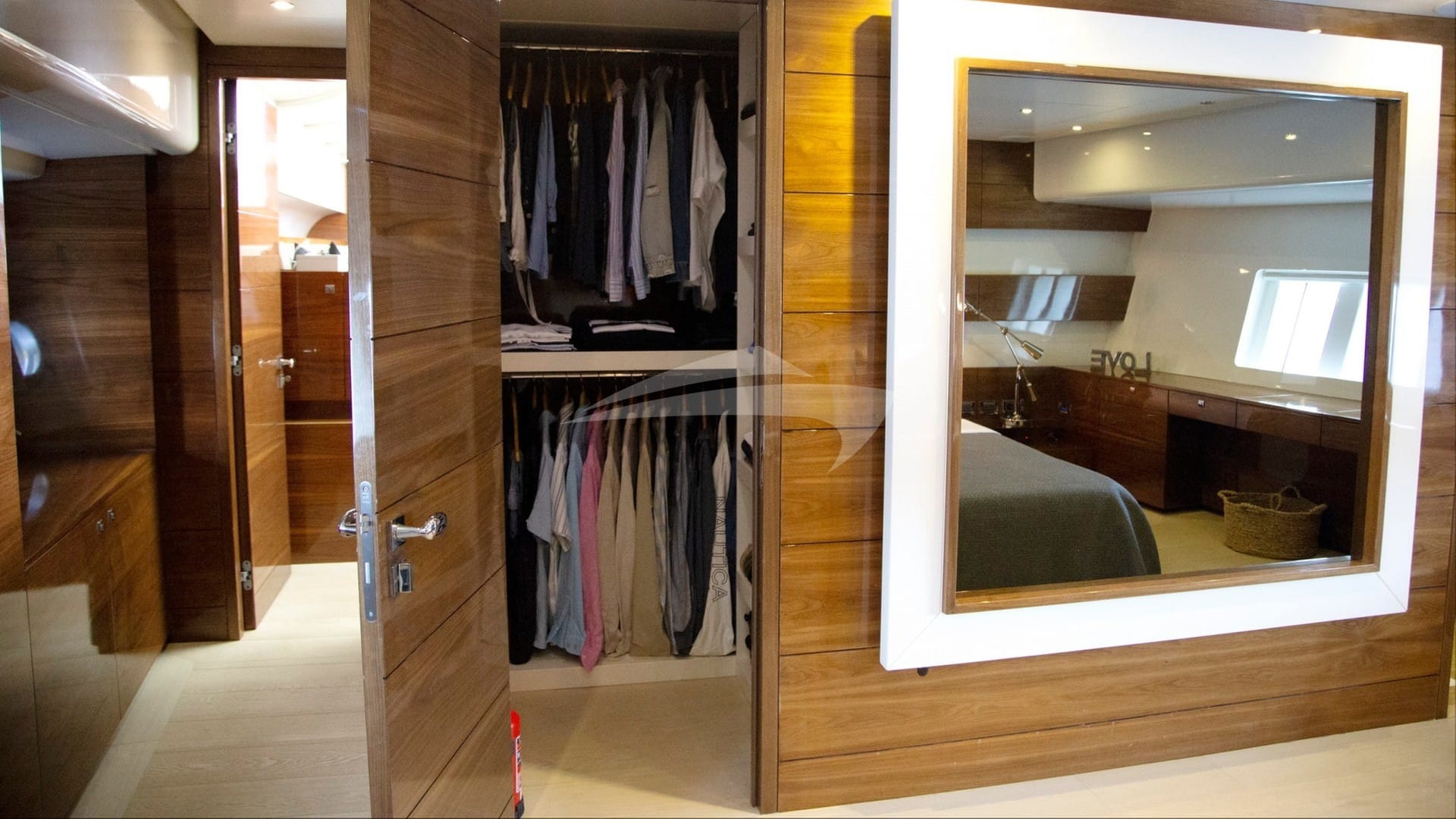 Master stateroom and dressing room