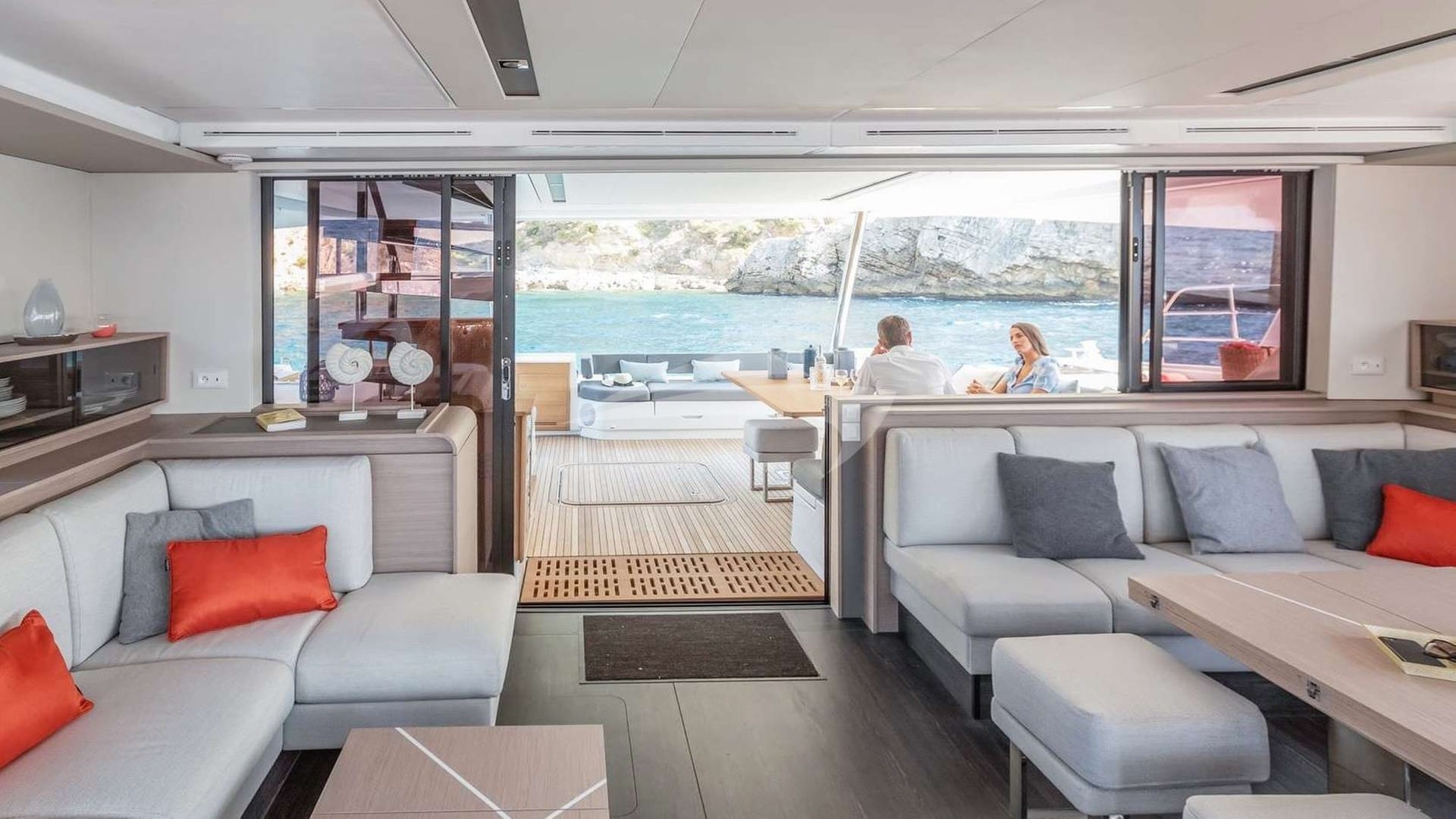 NIKA ONE galley is on the main deck