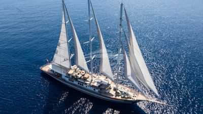 Aerial view underway