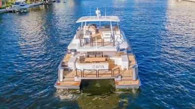 Back view of the yacht