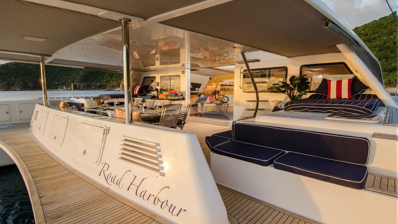 The transom and aft cockpit