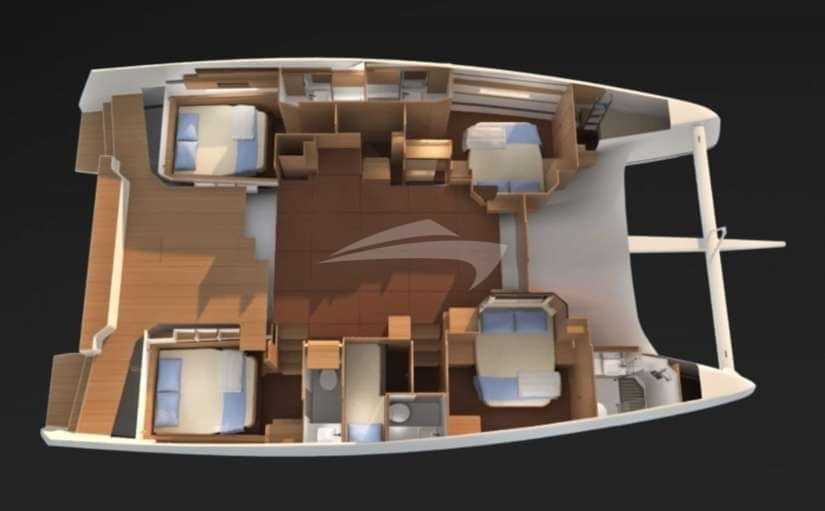 Luxury charter yacht layout diagram for MORNING STAR