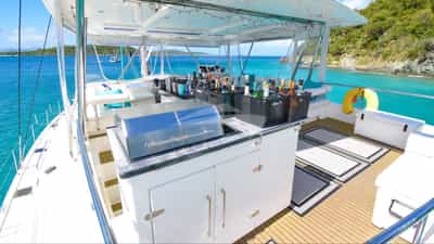 Flybridge BBQ and service area