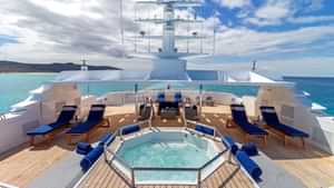 Sun deck jacuzzi