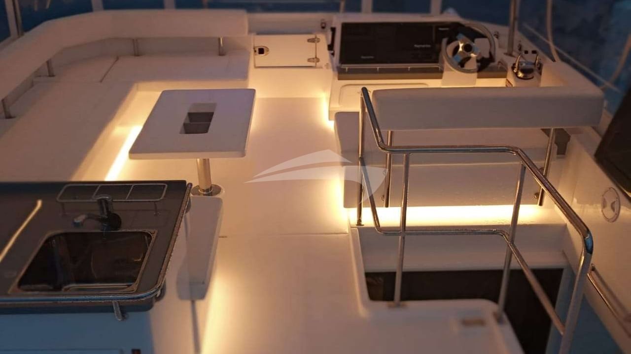 Flybridge lounge area