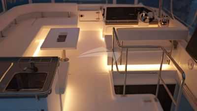 Flybridge lounge area