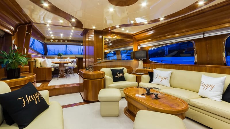 Motor Yacht Amoraki main saloon