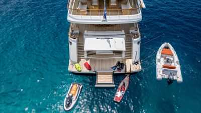 Aerial View of Water Toys
