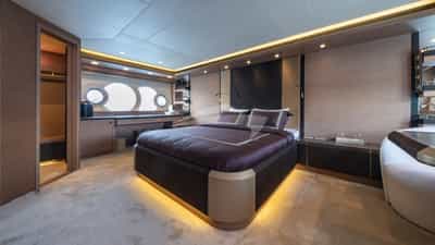 Master stateroom with king size bed