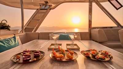 Aft Deck Dining at Sunset