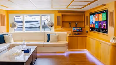 Main Saloon with TV