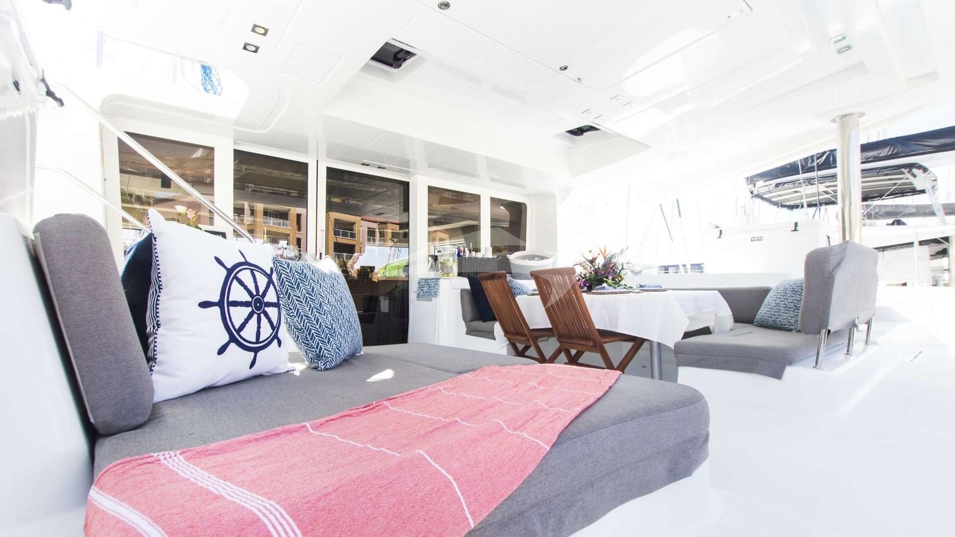 Plenty of lounge space in the cockpit