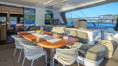 Popular dining area on aft deck