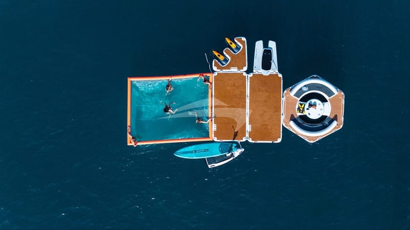 Aerial View of Floating Pool