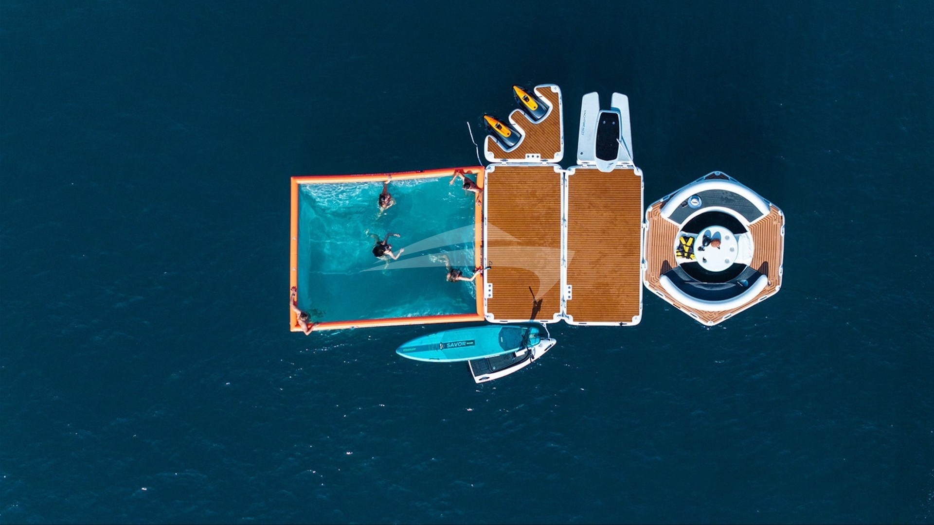 Aerial View of Floating Pool