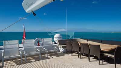 Huge flybridge
