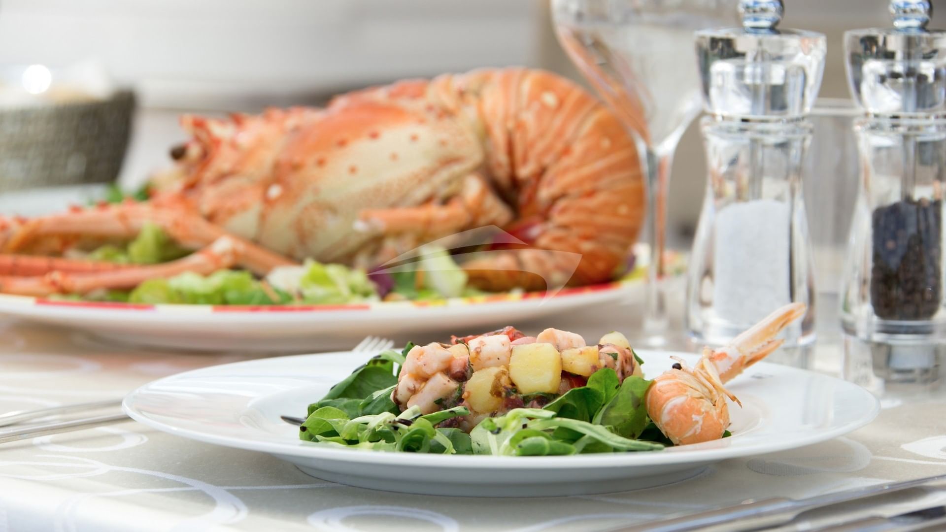 Lobster & prawn and octopus  salad