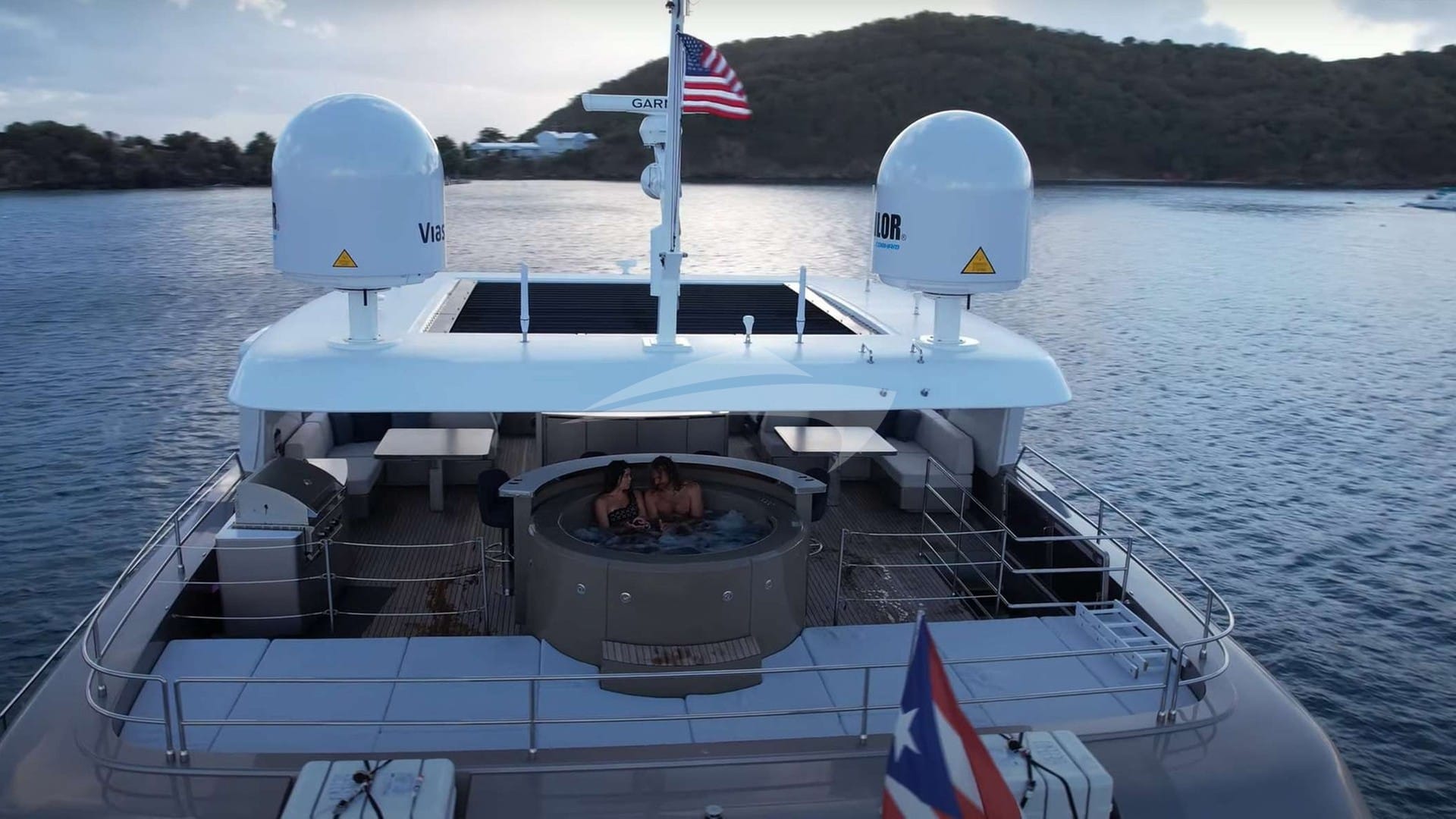 Aerial view of private jacuzzi