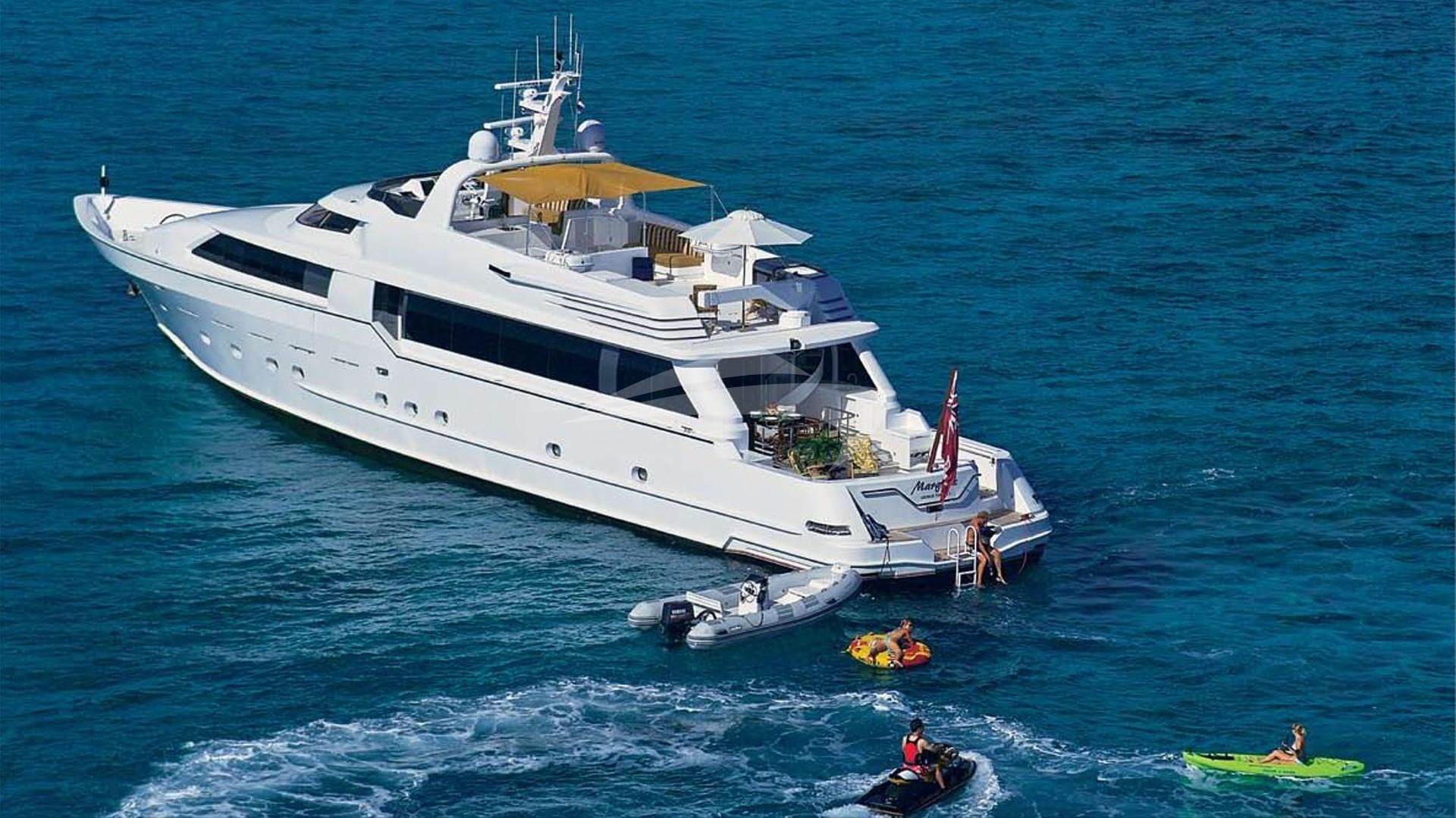 At anchor with toys out