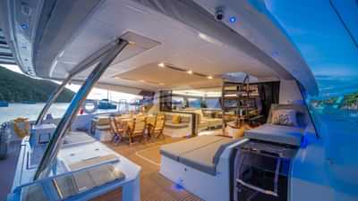 Aft cockpit area at dusk