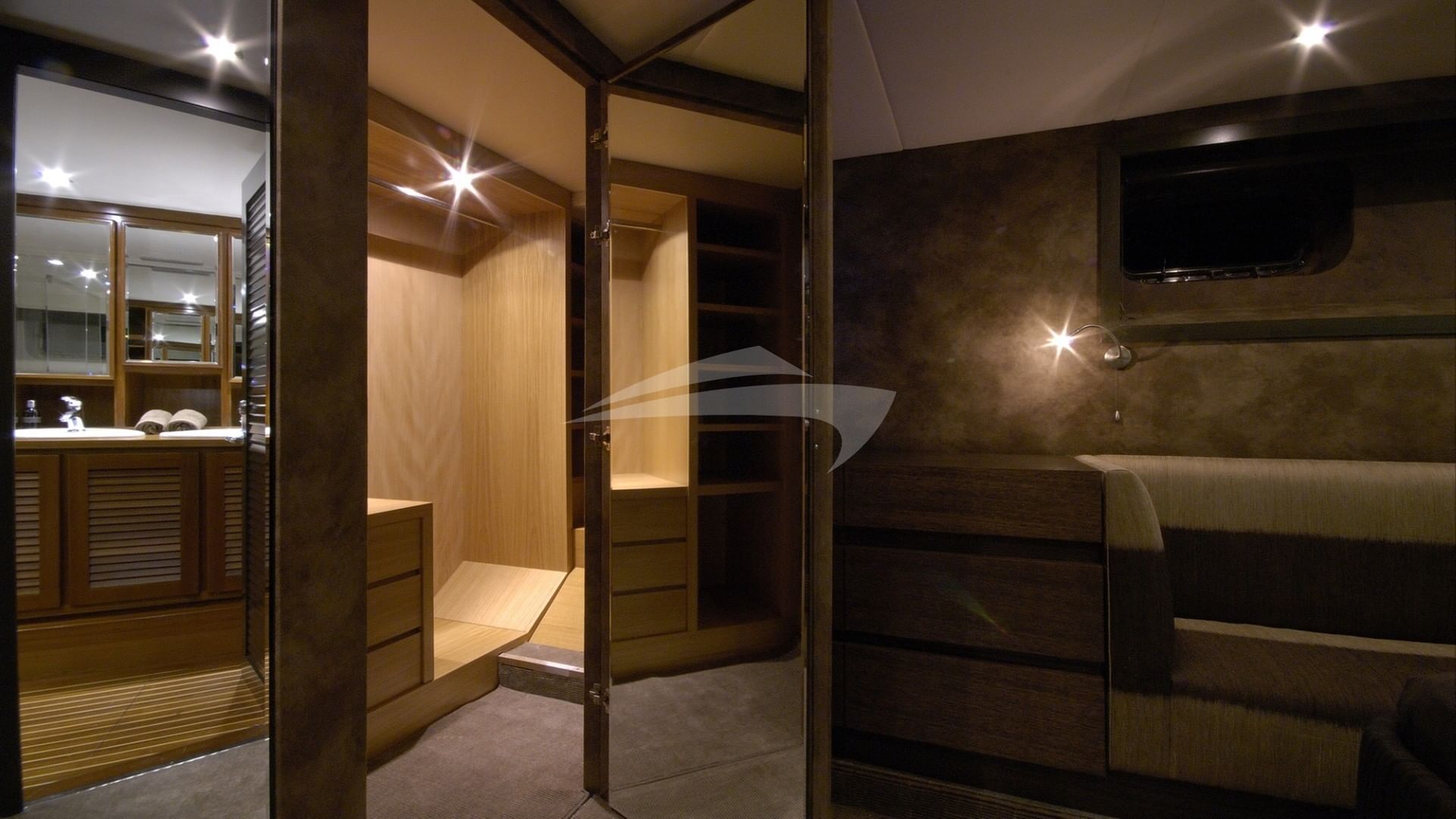 Master stateroom dressing area