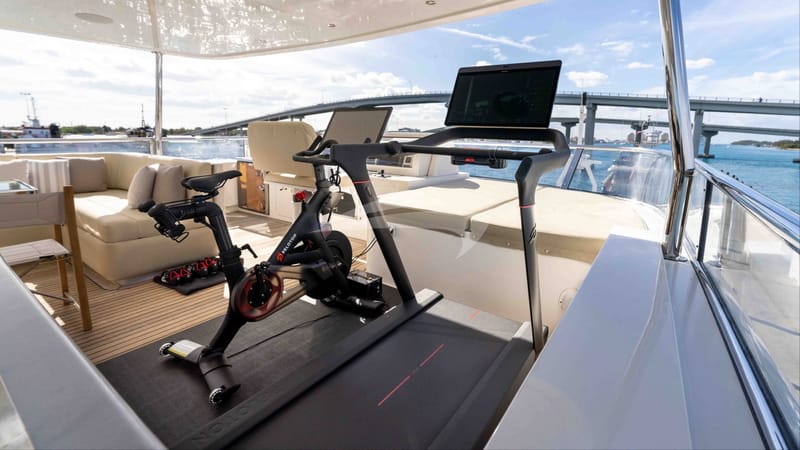 Pelaton Bike & Treadmill on Sundeck