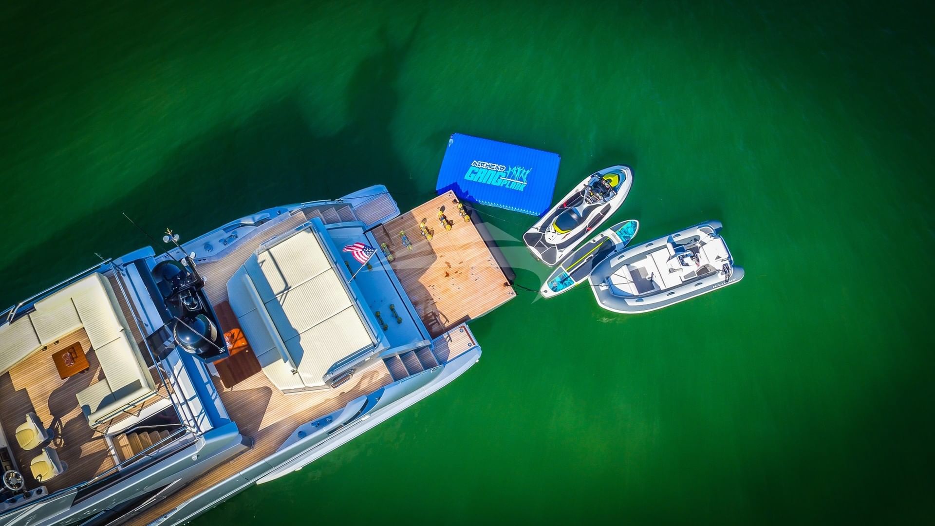 Aerial View of Water Toys