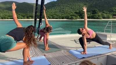 Yoga on the foredeck