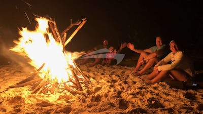 Bonfire at Green Cay