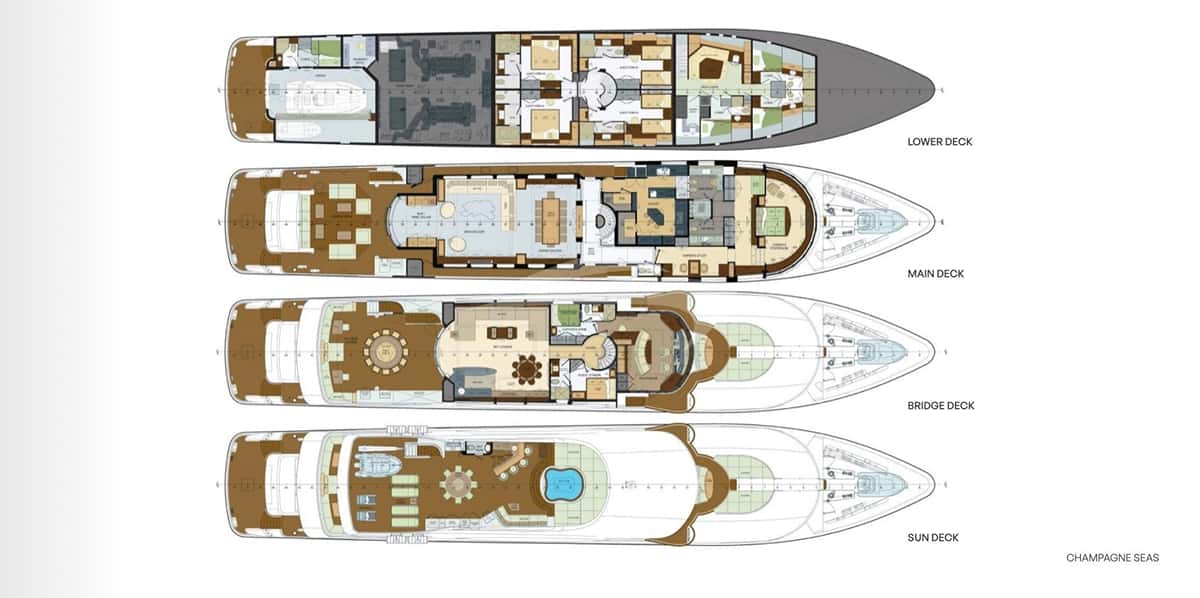 CHAMPAGNE SEAS deck layout