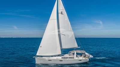 Under sail with paddle board