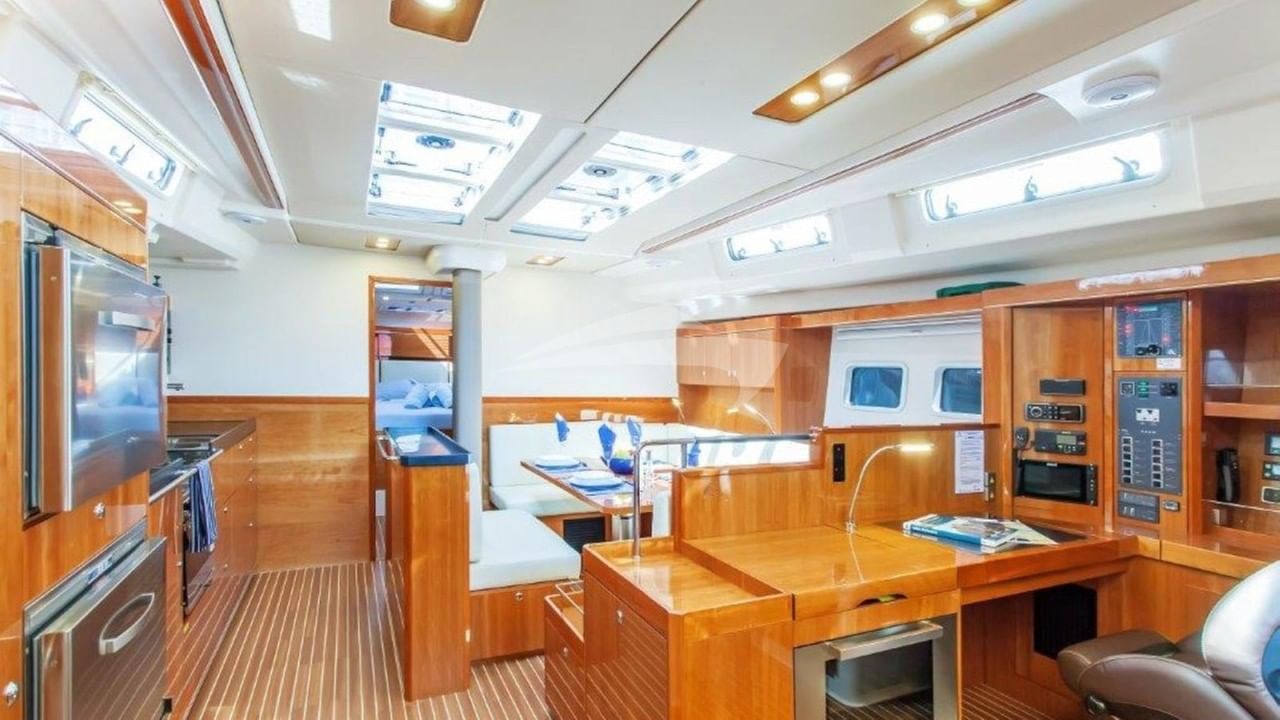 Galley, Dining, and Navigation Station