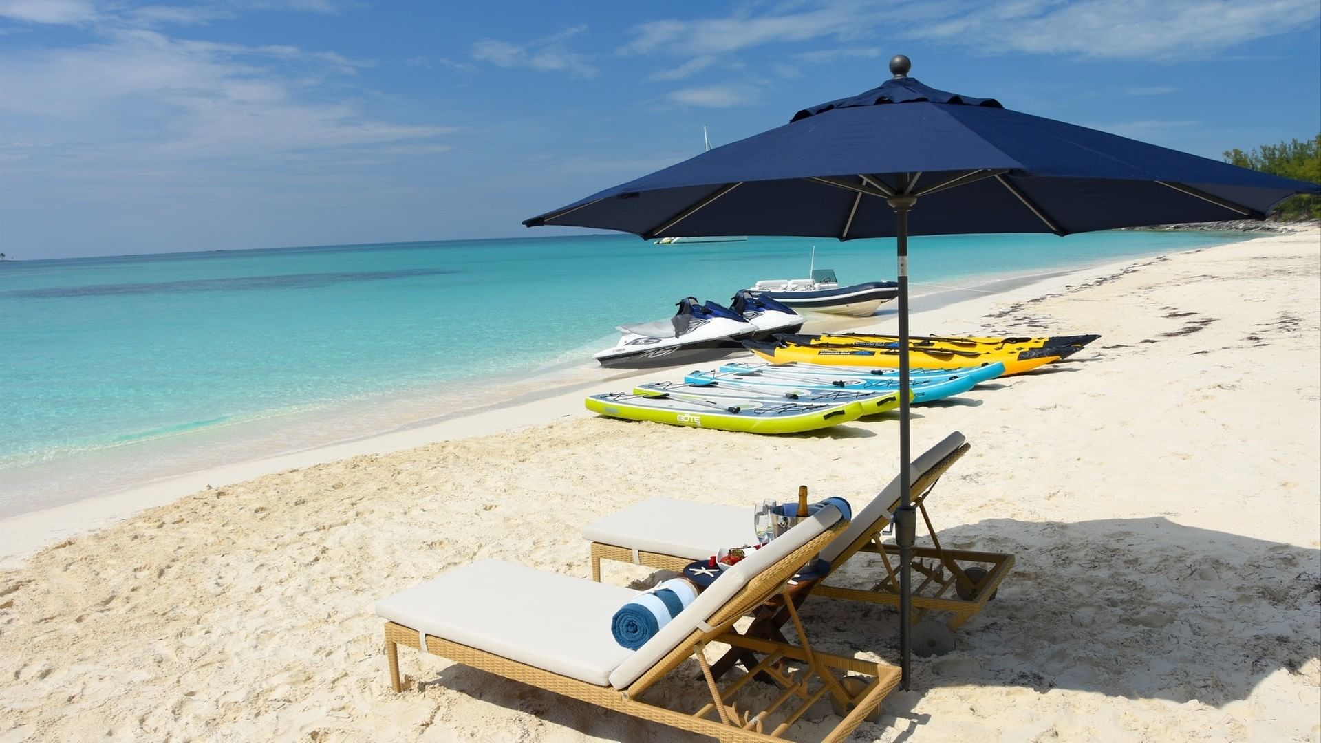Beach Lounge and Water Toys