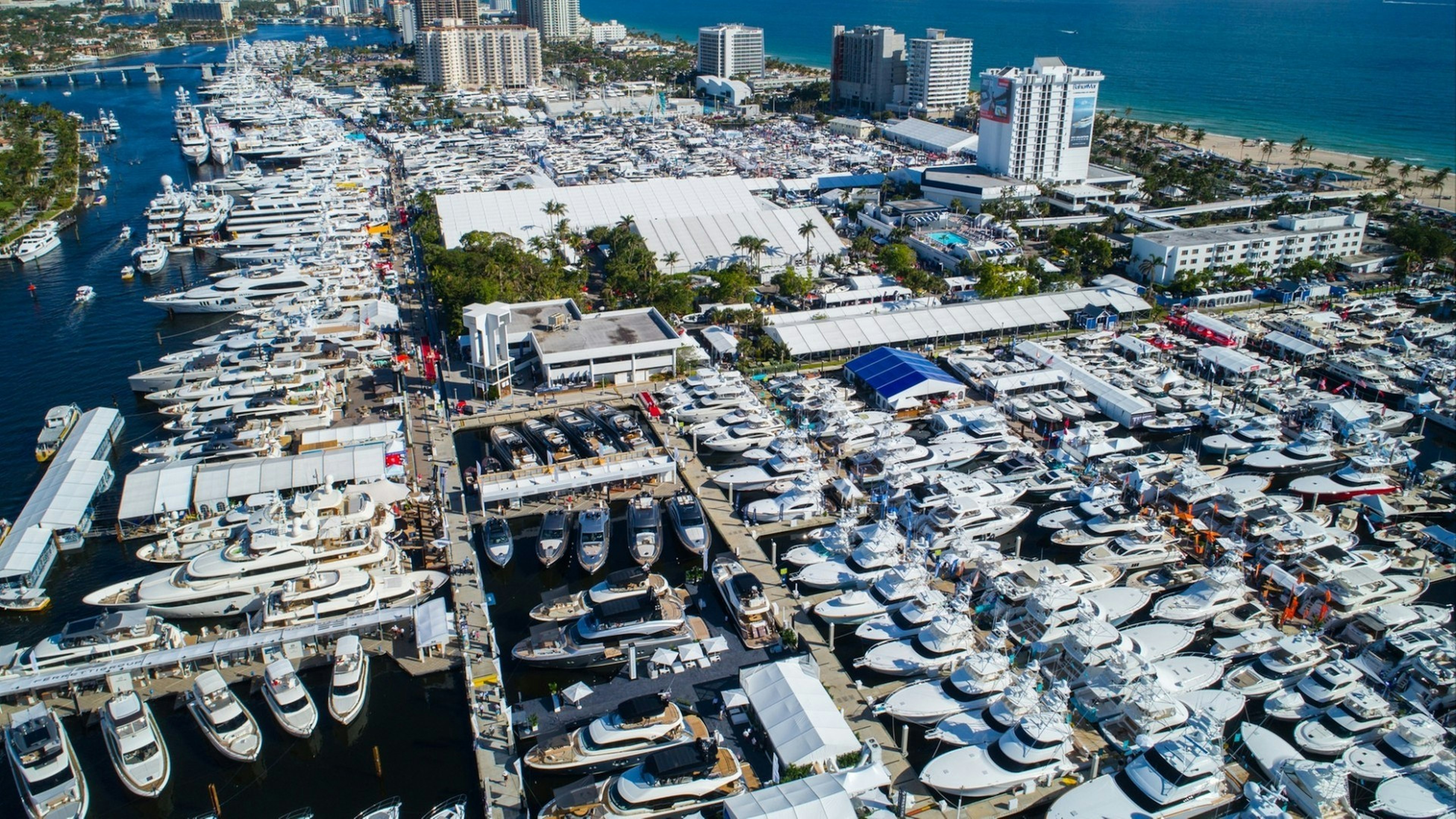 Staging area at the Fort Lauderdale International boat show