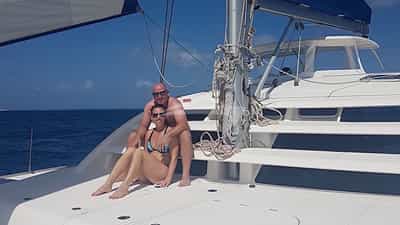 Lounge on the bow & enjoy the sailing