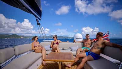 The flybridge is always popular