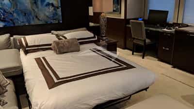 Sky Lounge set up as 5th Stateroom