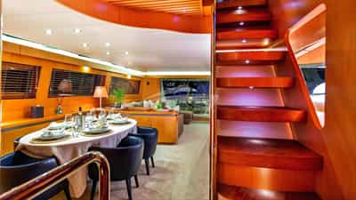 Main saloon and formal dining area